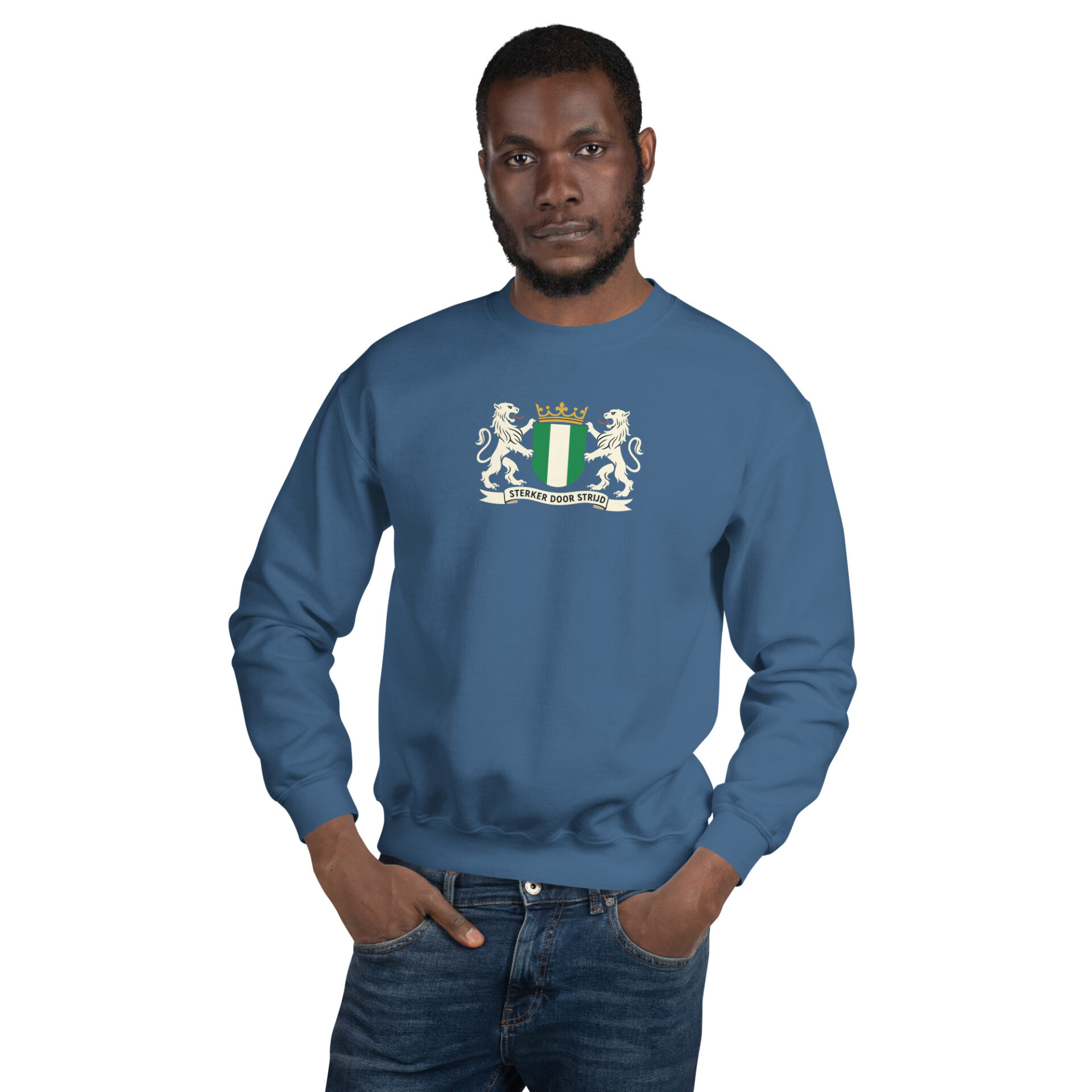 Sweatshirt - Wapen van Rotterdam - "Sterker door strijd" (Heren)